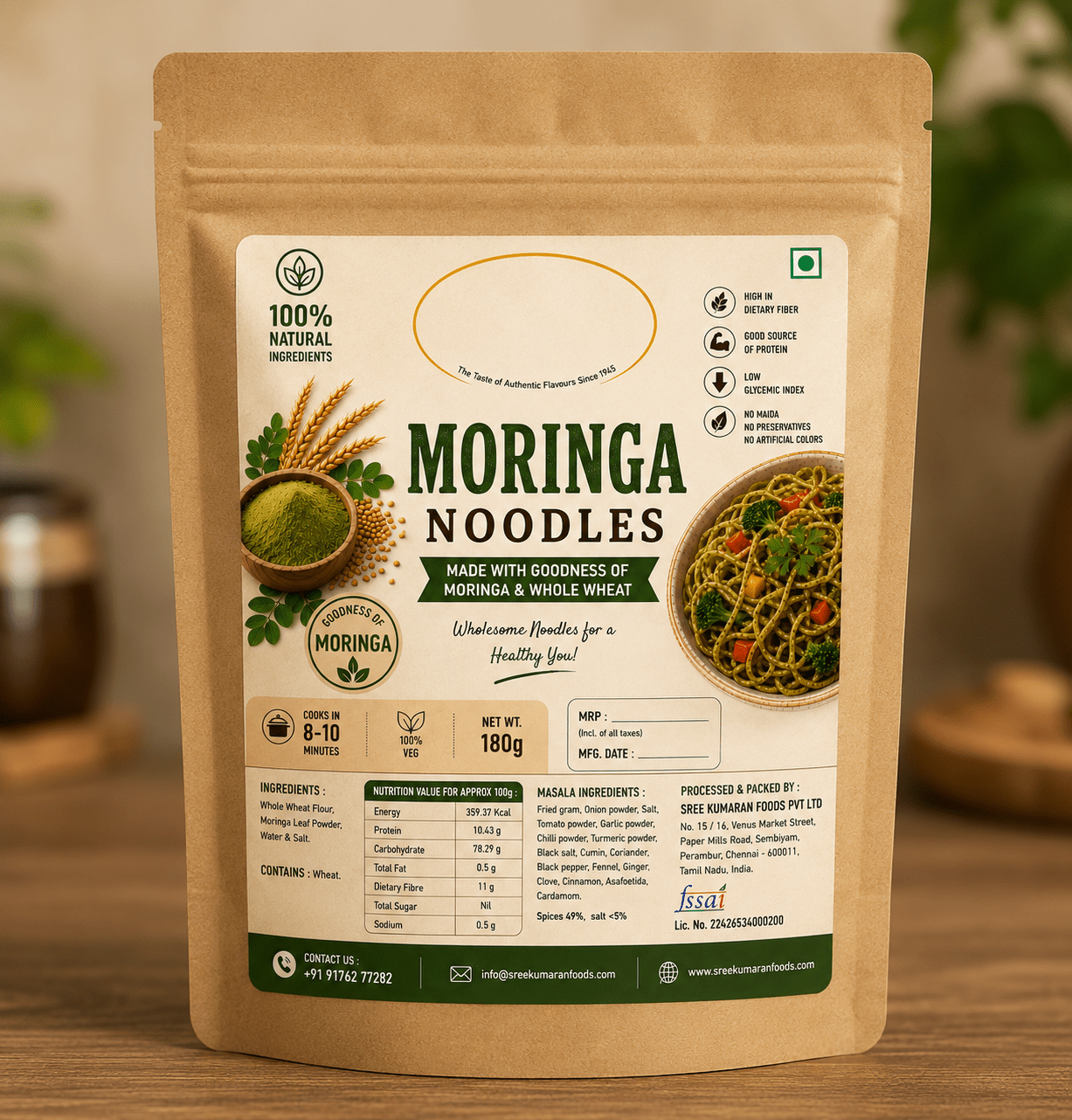 Moringa Noodles - Sree Kumaran Foods