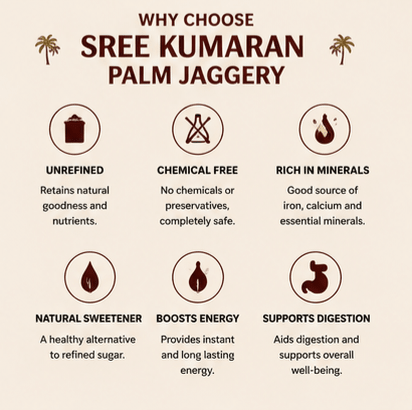 Pure Organic Palm Jaggery (Karupatti) - Sree Kumaran Foods