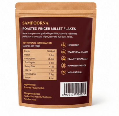 Roasted Finger Millet (Ragi) Flakes - SREE KUMARAN FOODS
